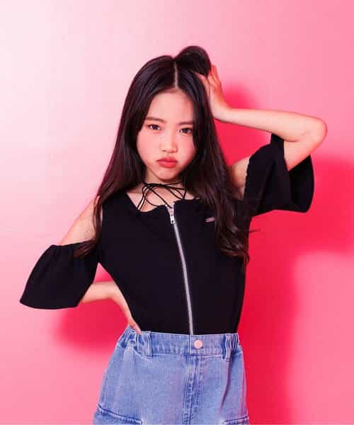 トップス A SLY ニット セーター DUAL COLOR FRONT ZIP KNIT TOPS デュアル