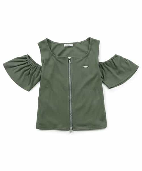 ★SALE★リブ肩あきトップス