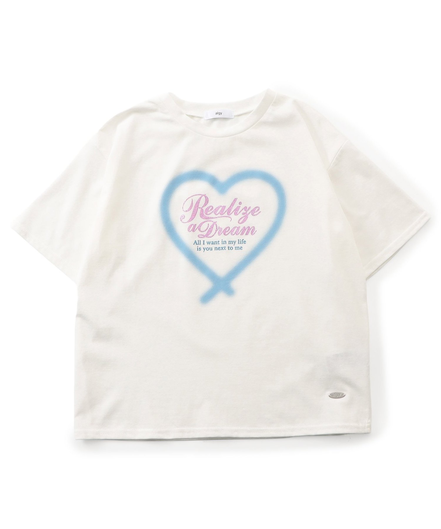 ラインストーンロゴレイヤード風Tシャツ（G207916）|algy（アルジー