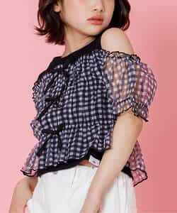 ☆6/18(木)21時～3点10％OFF☆ドッキングガーリーブラウス