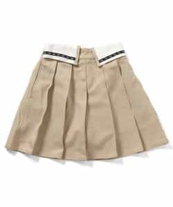 折返し風プリーツスカパン
