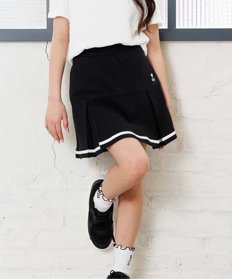 【puchily プチプラライン】裏毛プリーツスカパン