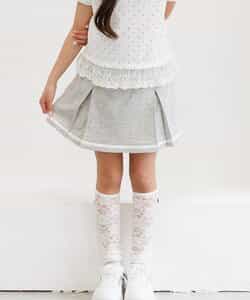 【puchily プチプラライン】裏毛プリーツスカパン