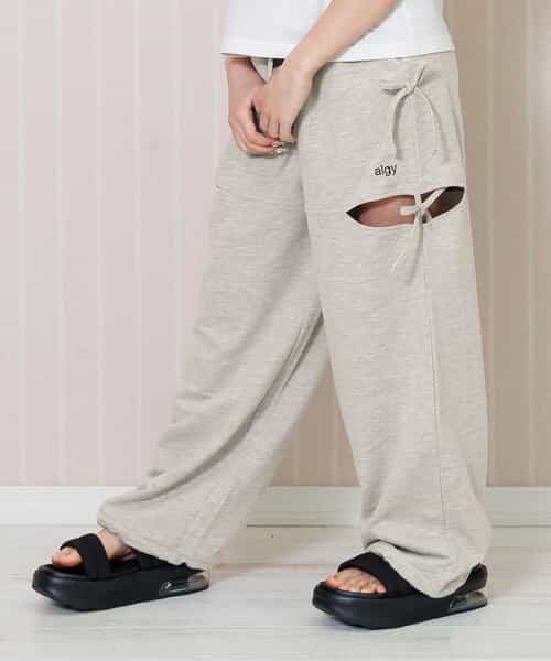 サイドあきスウェットパンツ