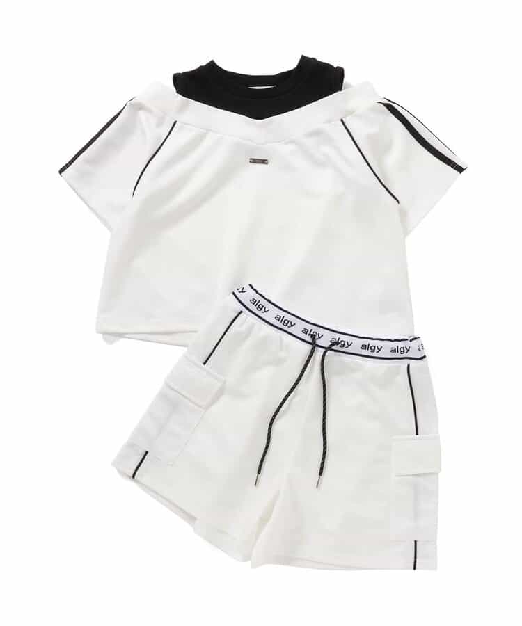 パイピング配色カットソーセットアップ