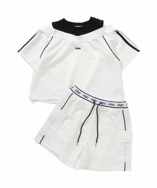 パイピング配色カットソーセットアップ