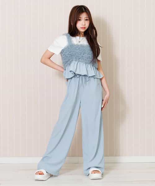 ☆4/28(火)お昼12:59まで3点10％OFF☆フリルビスチェセットアップ