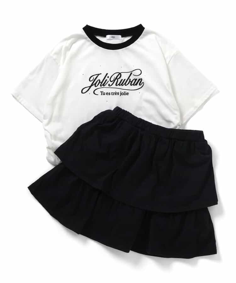 ラインストーンT＆ティアードスカパンセットアップ