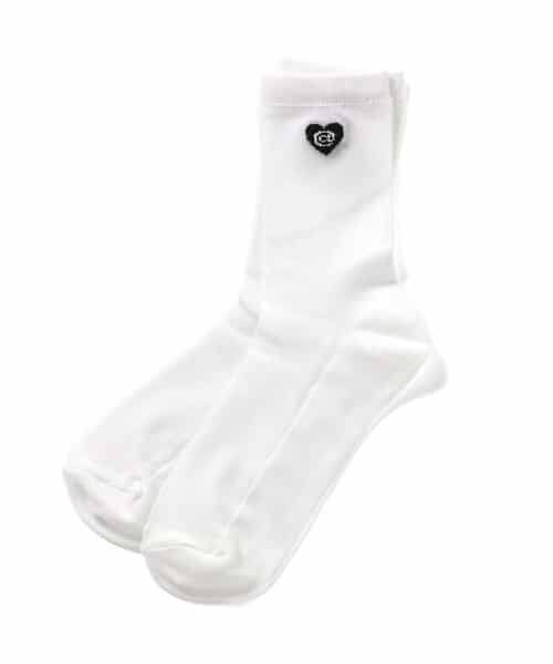 ワンポイントラメシアークルーソックス