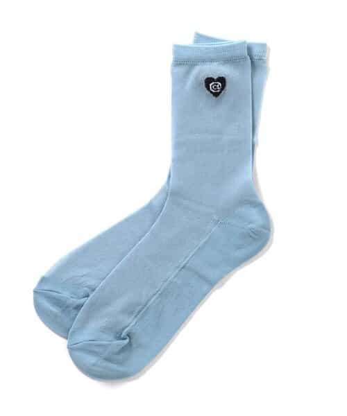 ワンポイントラメシアークルーソックス