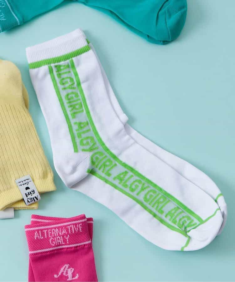 タテロゴシースルークルーソックス