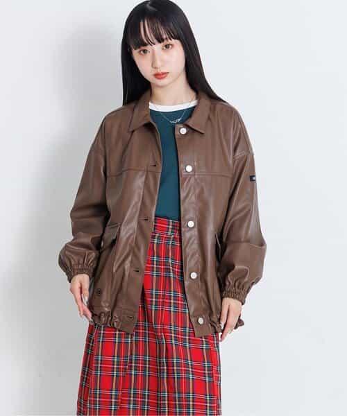 ★アウター期間限定SALE★フェイクレザージャケット