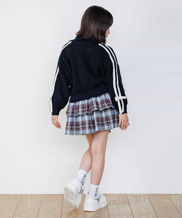 ラインりぼんニットカーデ_957961