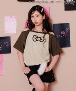 【ハローキティ】ギャルオフショル風Tシャツ_853038