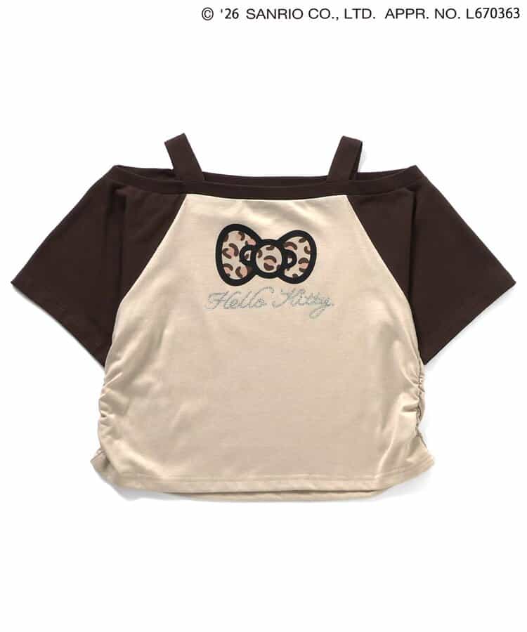 【ハローキティ】ギャルオフショル風Tシャツ_853042