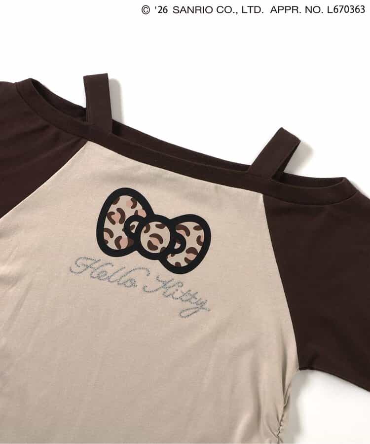 【ハローキティ】ギャルオフショル風Tシャツ_853044