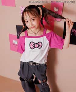 【ハローキティ】ギャルオフショル風Tシャツ_853039