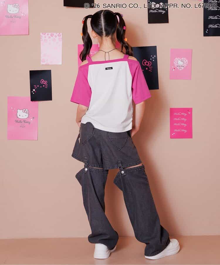 【ハローキティ】ギャルオフショル風Tシャツ_853054