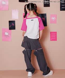 【ハローキティ】ギャルオフショル風Tシャツ_853054