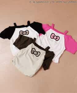 【ハローキティ】ギャルオフショル風Tシャツ_853057