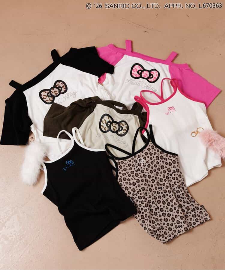 【ハローキティ】ギャルオフショル風Tシャツ_853058