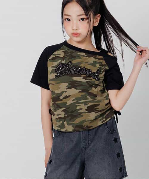 サイドギャザーワンショルデザインT