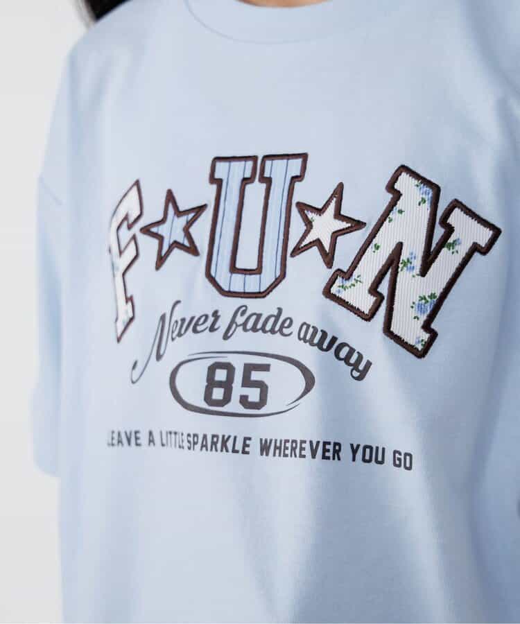 ★送料無料★柄ロゴアップリケTシャツ_906488