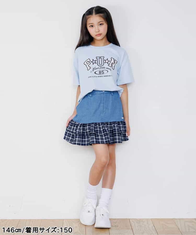 ★送料無料★柄ロゴアップリケTシャツ_906489