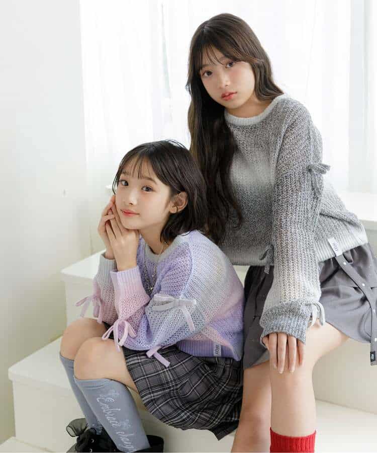 透かし編みグラデニット＆タンクセット_986572
