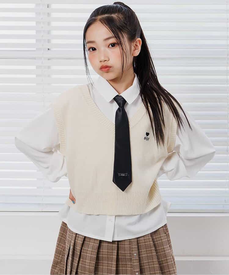 ネクタイ付きベスト＆シャツセット