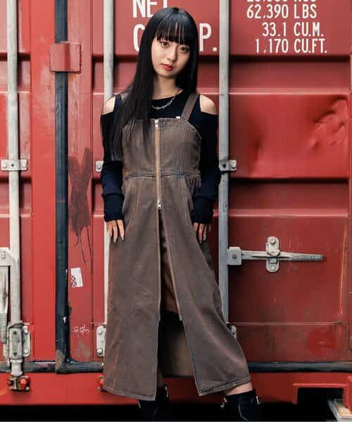 ★SALE★フロントジップミディジャンスカ