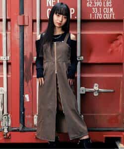 ★SALE★フロントジップミディジャンスカ