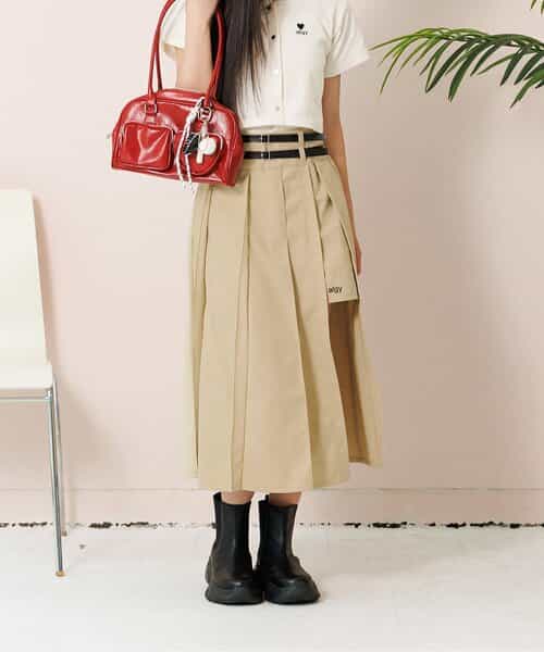★SALE★ミディ丈ダブルベルトスカパン