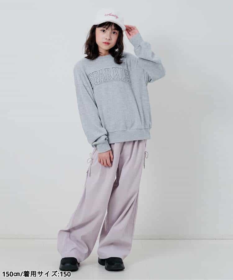 ★タイムセール★サイドレースアップワイドパンツ_987216