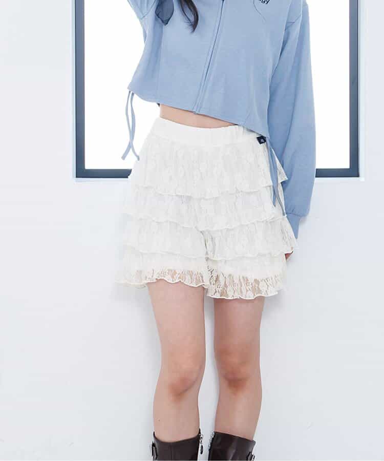 レースフリルキュロット