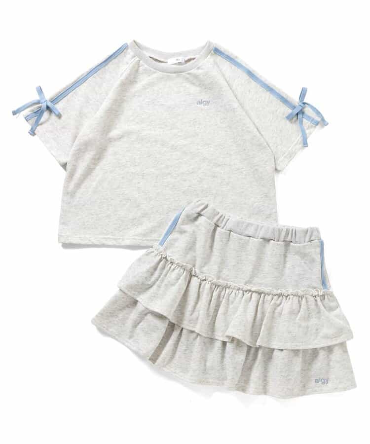 ラメミニ裏毛Tシャツ＆スカパンセット_913352