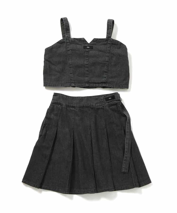 デニムビスチェセットアップ