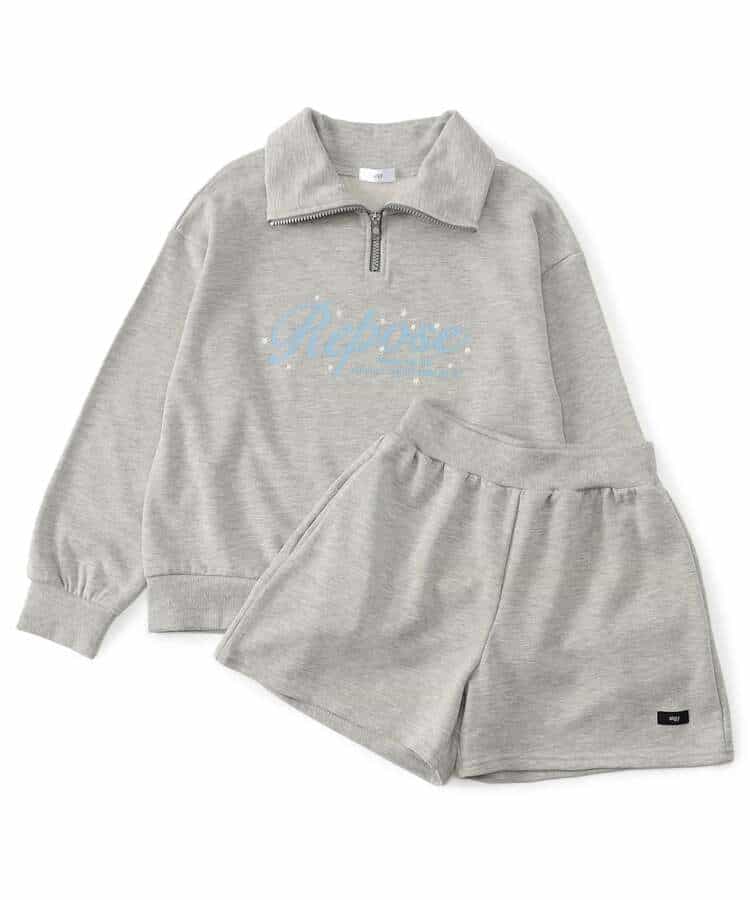 ハーフジップ裏毛セットアップ_968117