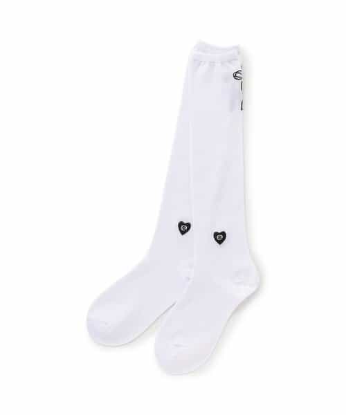 りぼん柄ハイソックス