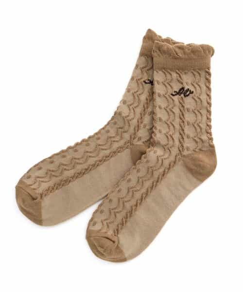 フロート柄クルーソックス