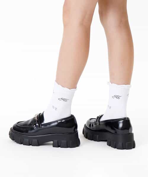 りぼん総柄クルーソックス