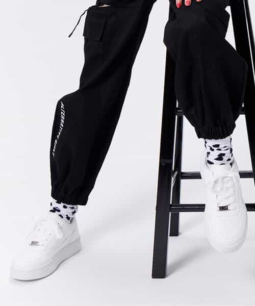 アニマル総柄クルーソックス