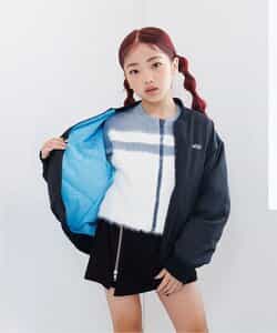 ★タイムセール★ライニング配色ライトブルゾン