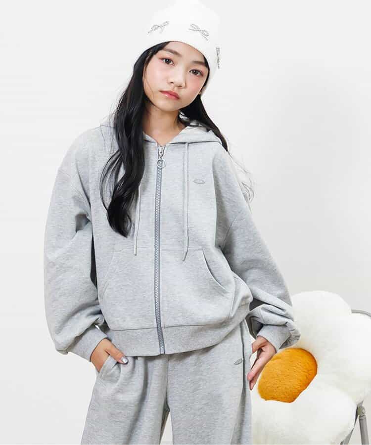 裏毛ジップアップパーカー