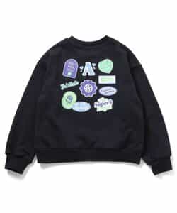 裏起毛バックワッペントレーナー