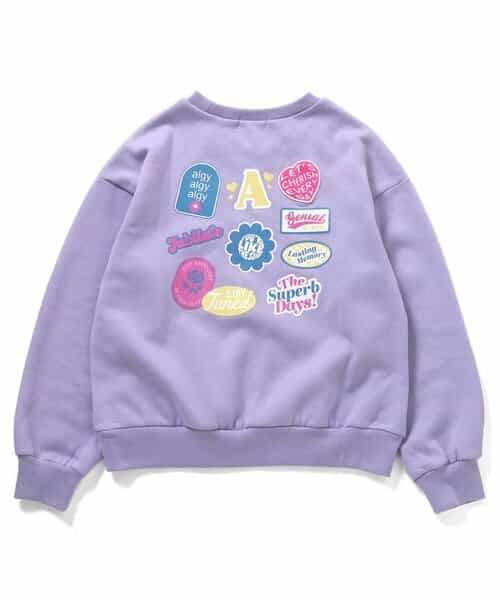 裏起毛バックワッペントレーナー