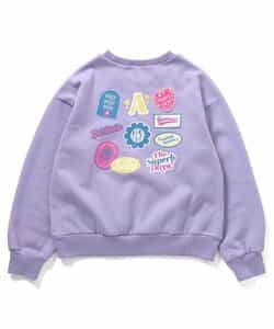 裏起毛バックワッペントレーナー