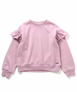 裏起毛肩フリルトレーナー