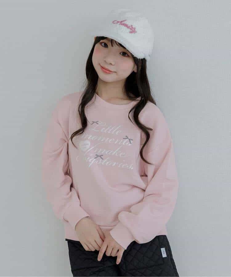 【puchily プチプラライン】バルーンワッペン風トレーナー