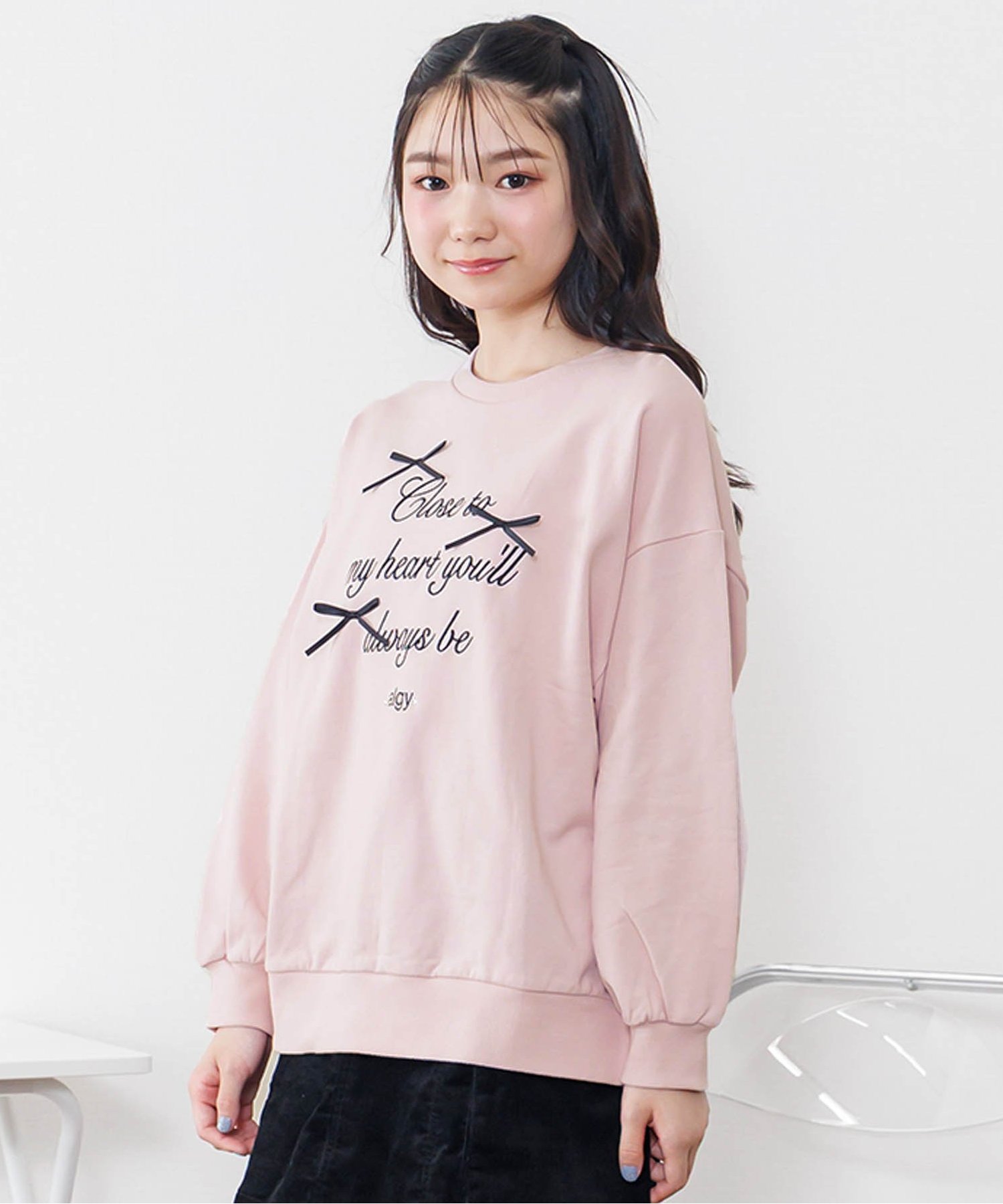 ダンボール袖ラインりぼんトレーナー（G511965）|algy（アルジー